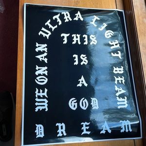 Kanye West - Ultralight Beam poster. Length 29.5 inches. Width 23.5 inches.